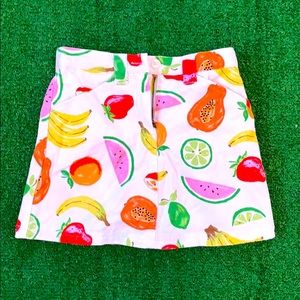 White fruit skort